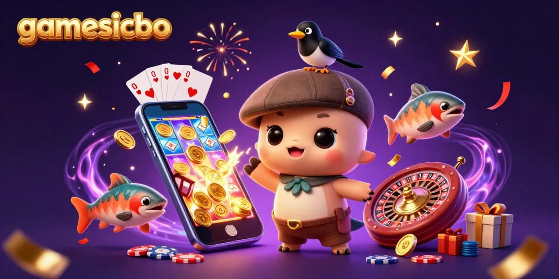 Play gamesicbo with a playful Loch Ness monster and casino-themed elements in a vibrant 3D scene.