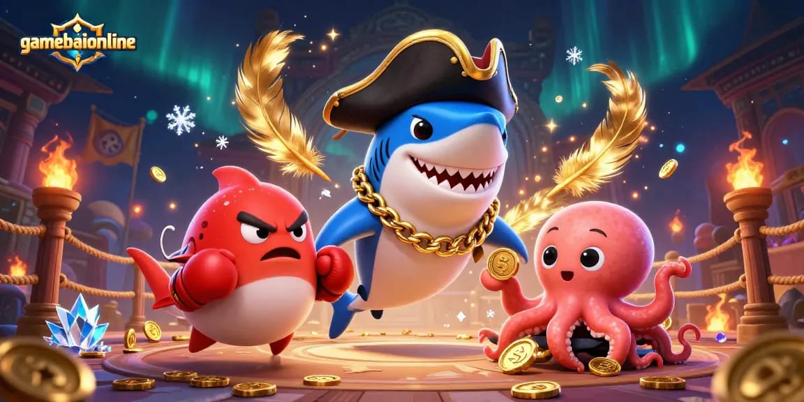Engage with gamebaiionline's thrilling 3D casino adventure featuring characters in a vibrant atmosphere.