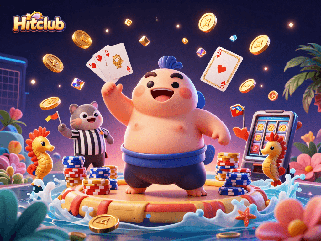 Engage with exciting gaming at Hitclub featuring a vibrant underwater casino scene with unique characters.