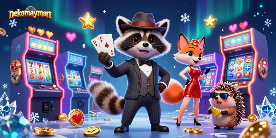 Experience the thrill of nekomayman slots as characters celebrate wins with vibrant visuals.