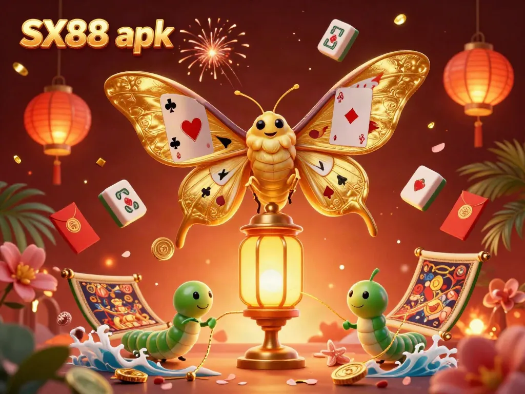 Experience winning with the vibrant SX88 apk showcasing dynamic casino scenes and colorful characters.
