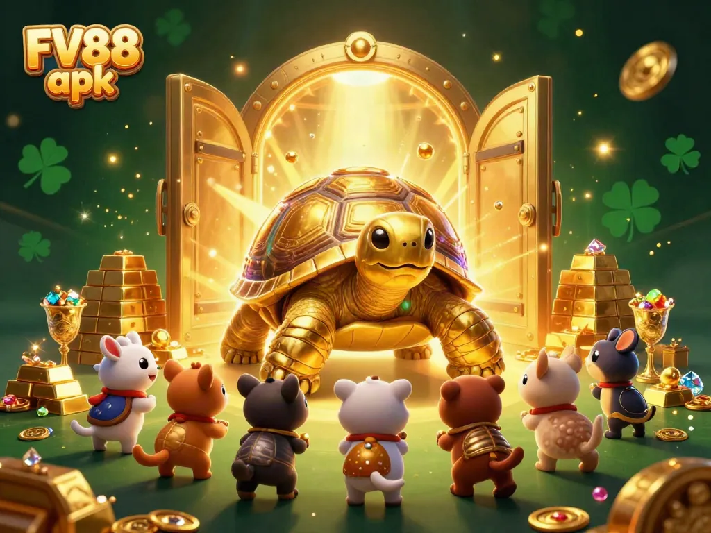 Experience thrilling gameplay with FV88 apk featuring a dynamic casino scene of excitement.