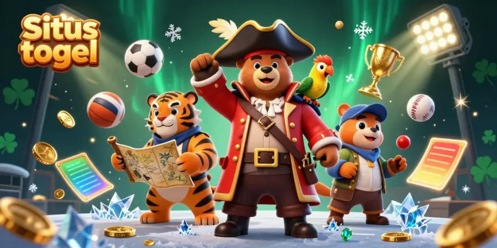 Immerse in the thrilling world of Situs togel with this vibrant pirate-themed digital illustration