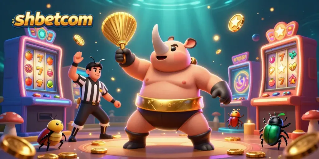 Engage with the thrilling shbetcom casino world as beetle champions compete amidst golden slot games.