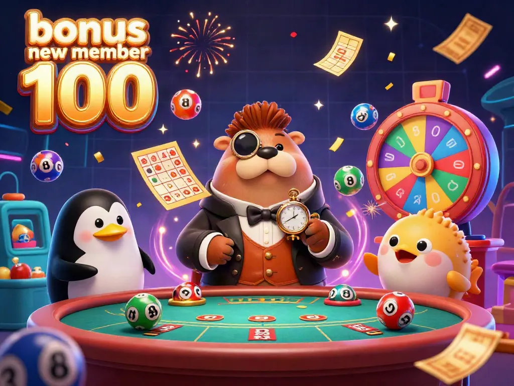 Experience the lively fun of bonus new member 100 at an underwater casino with a walrus and penguin dealer.
