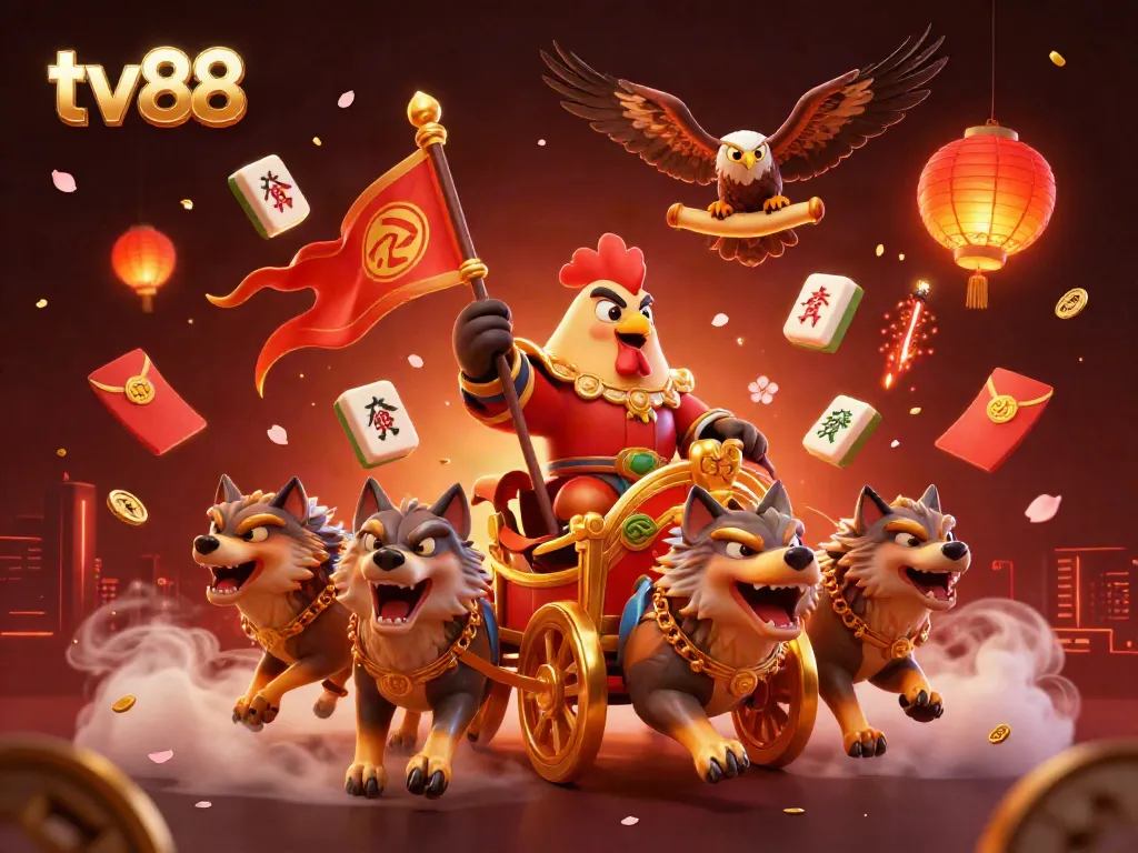 Experience thrilling gaming adventures with tv88's vibrant casino imagery featuring dynamic characters and rich visuals.