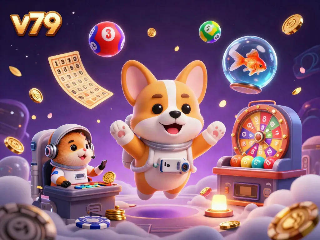 Experience thrilling gameplay with v79's space-themed casino adventure featuring a corgi and unique characters.