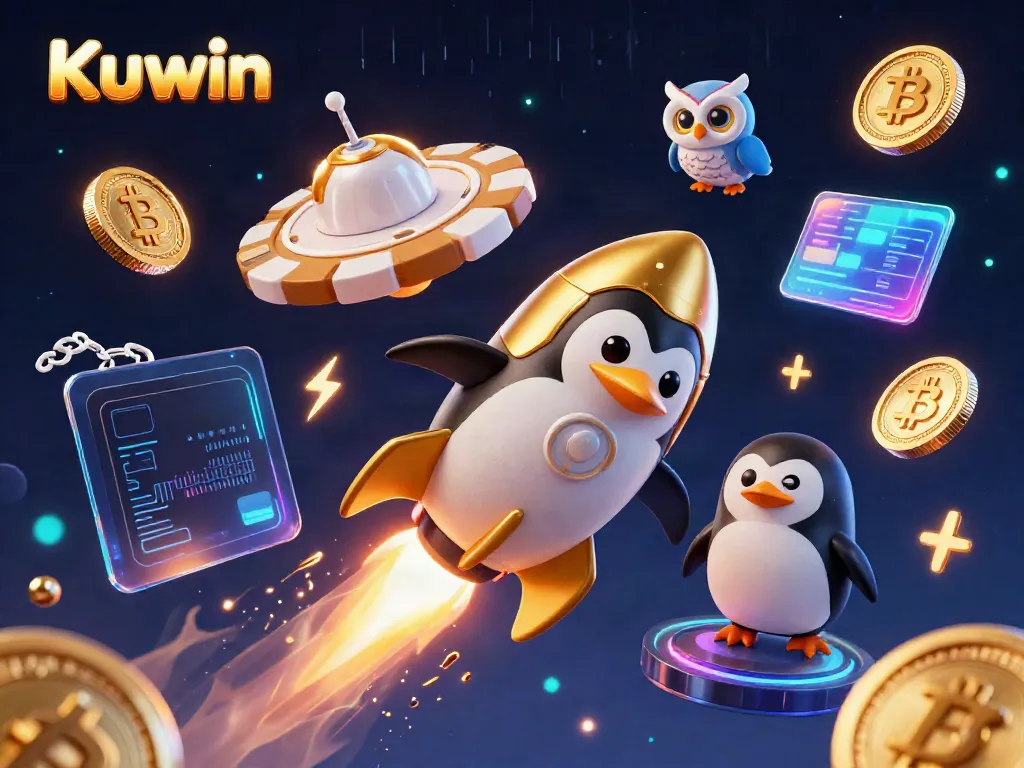 Join the Kuwin penguin on an exciting cosmic gaming adventure towards a casino!