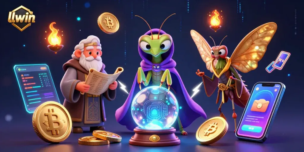 Engage with the magical realm of llwin featuring a fortune teller and mystical elements, capturing the essence of online gambling.