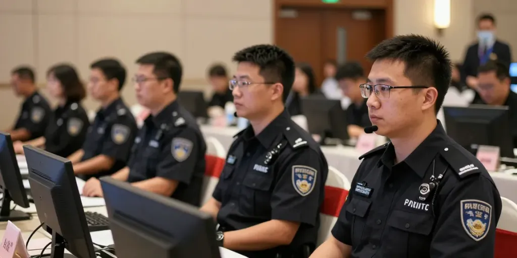 Security personnel providing community service at a local event for safety and peace of mind
