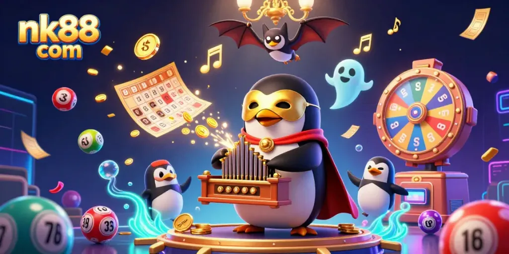 Experience thrilling wins with nk88 com's lively jackpot theme, vibrant elements, and action-packed scenes!