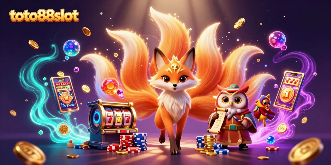 Engage in thrilling gameplay with toto88slot's vibrant casino scene featuring magical elements.