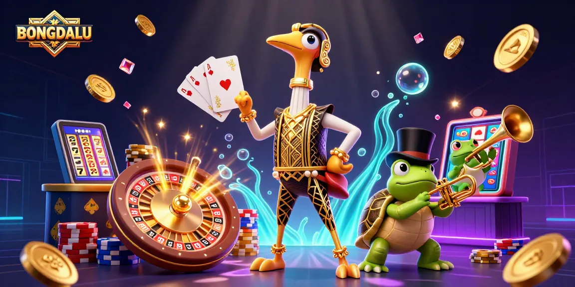 Place bets and win big with BONGDALU's vibrant casino scene showcasing dynamic gaming elements.