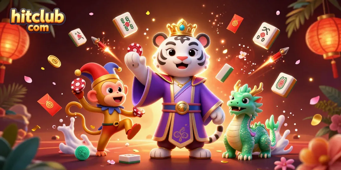 Join the action at hitclub com with a vibrant casino scene featuring unique characters and dynamic gaming elements.