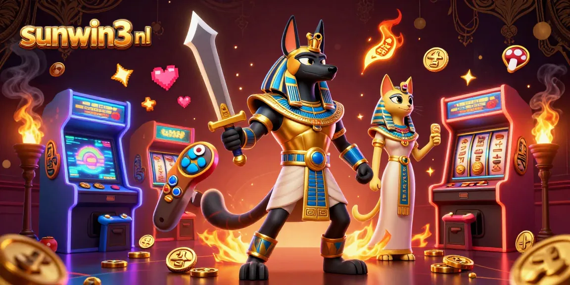 Engage in action at sunwin3 nl with Anubis and Bastet amidst stunning 3D casino elements.