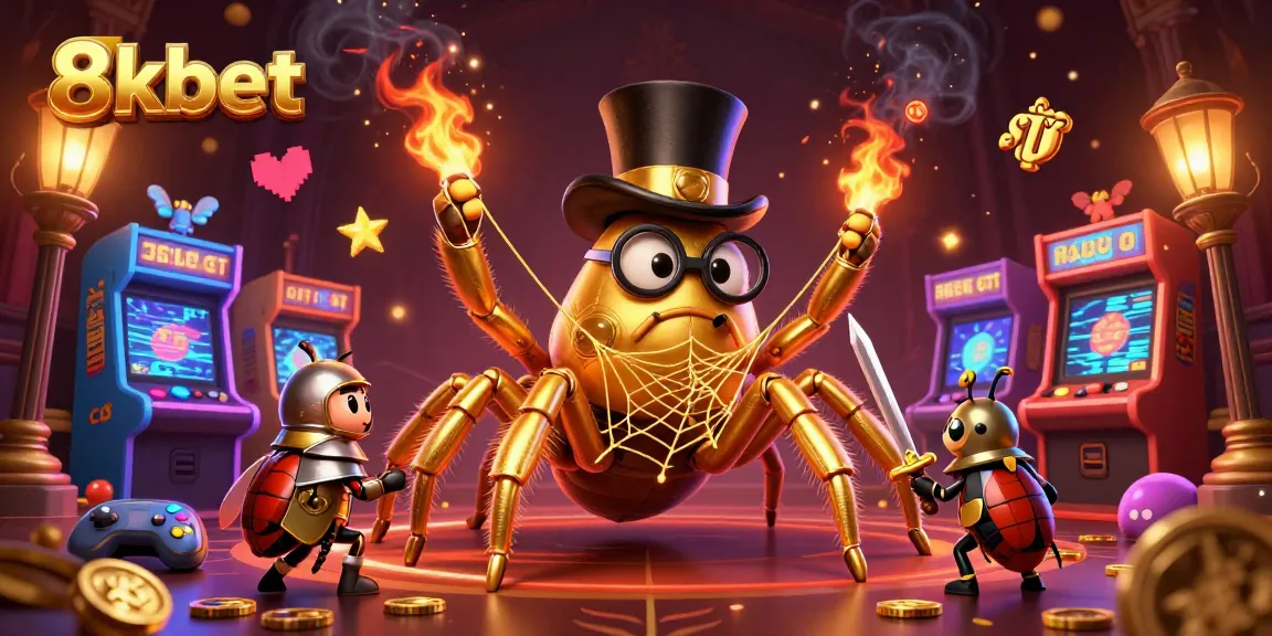 Engage with exciting gameplay at 8xbet, featuring a golden tarantula weaving winning opportunities.