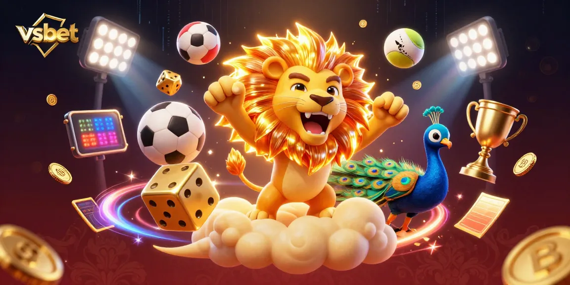 Experience the excitement of vsbet with vibrant casino animation featuring sports and gaming elements.