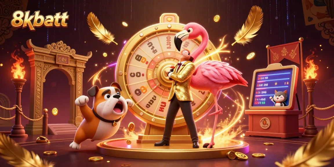 Engage with the excitement of 8xbett while spinning the prize wheel and winning rewards in a vibrant casino setting.
