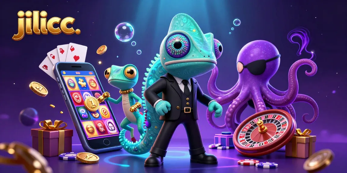 Experience thrilling gaming action on jilicc with colorful slot games, vibrant characters, and dynamic casino elements.