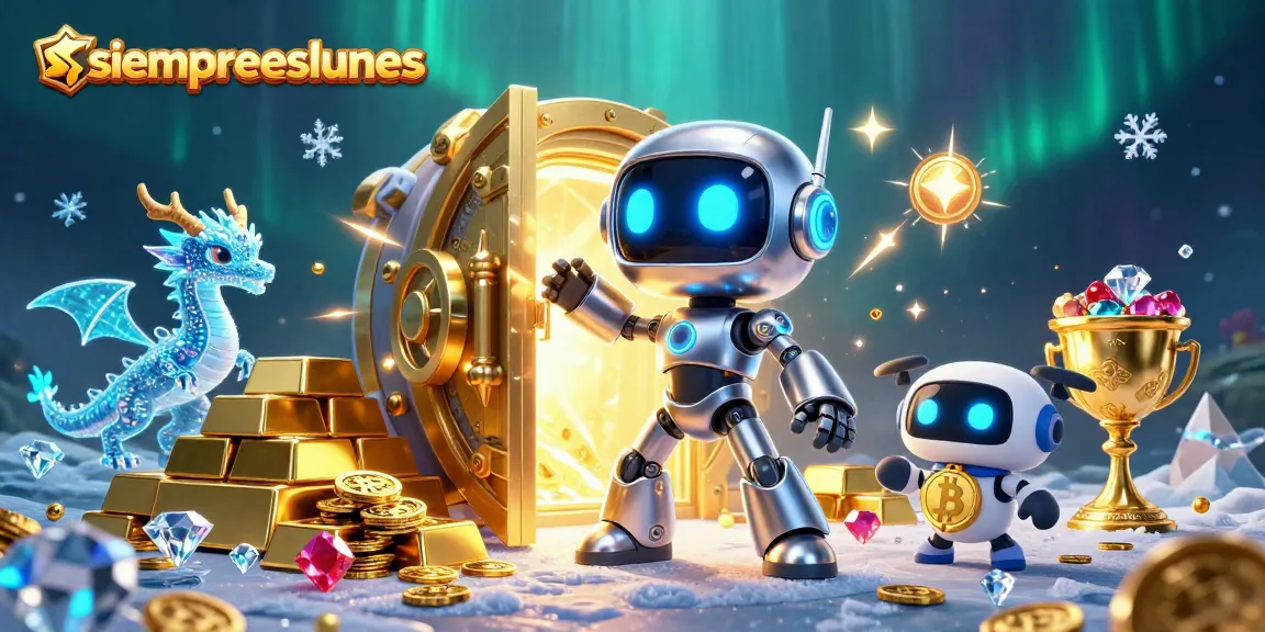 Experience siempreeslunes with a vibrant casino scene showcasing digital riches and interactive characters.