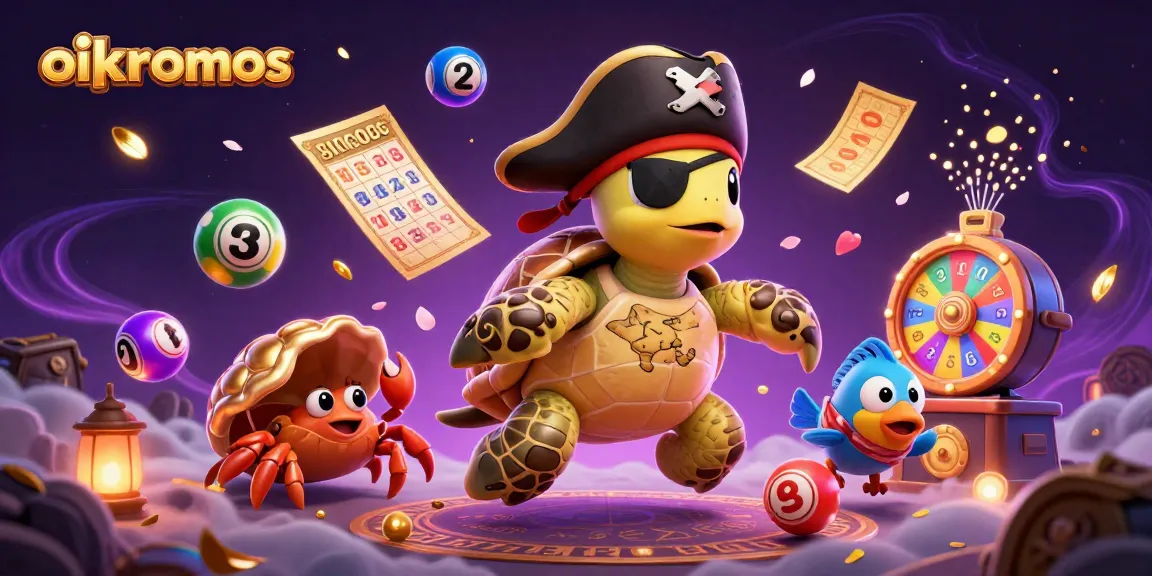 Play thrilling games at oikonomos featuring a colorful lottery scene with fun characters.