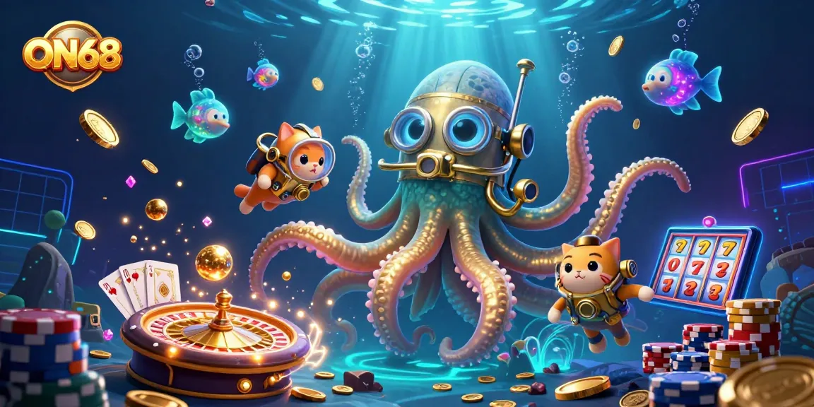 Experience thrilling adventures with ON68 while spinning roulette, diving into treasure, and enjoying vibrant slot games.