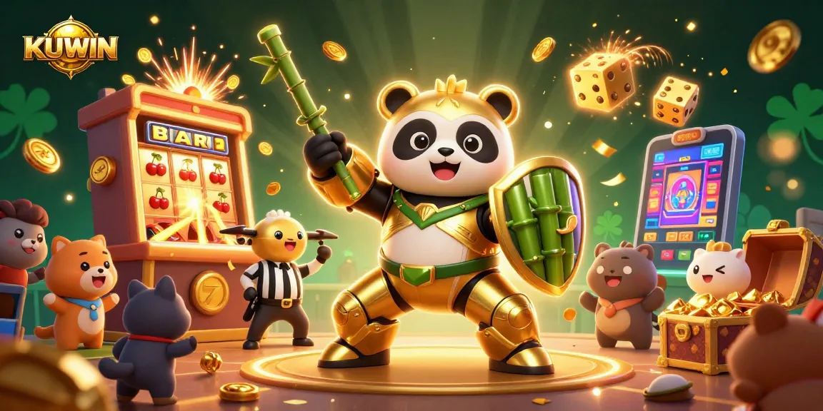 Engage in thrilling wins with KUWIN's vibrant 3D casino scene showcasing action-packed elements.