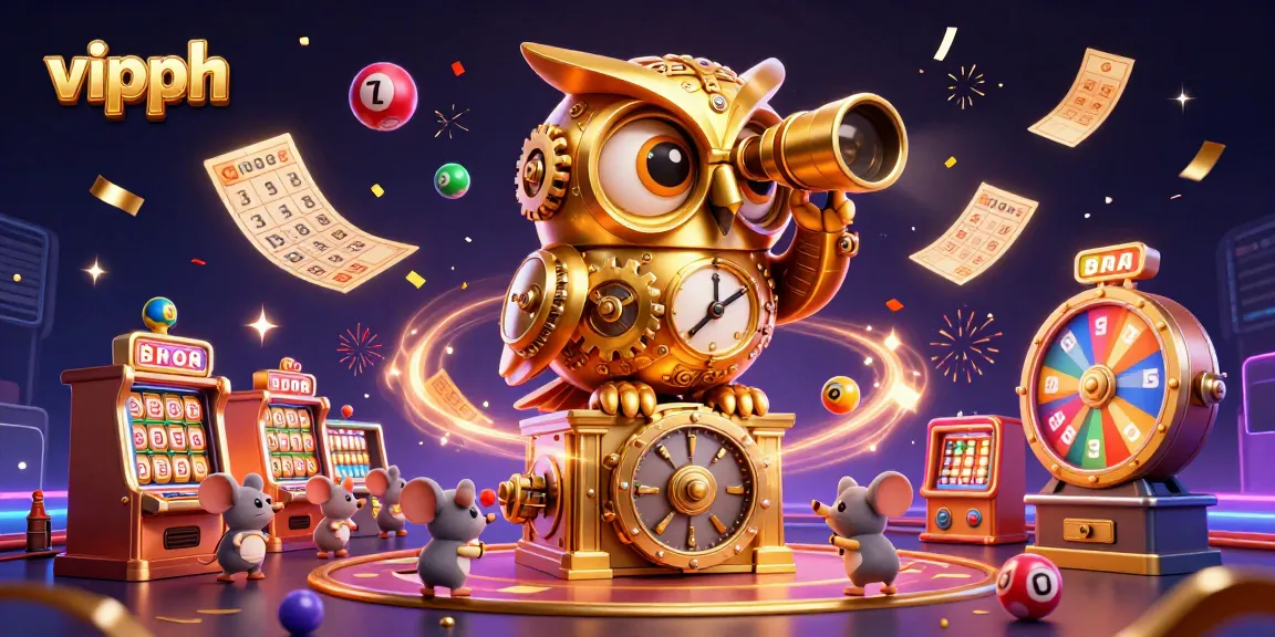 Winning at vipph, play amidst swirling confetti and vibrant gaming elements in this 3D casino scene.